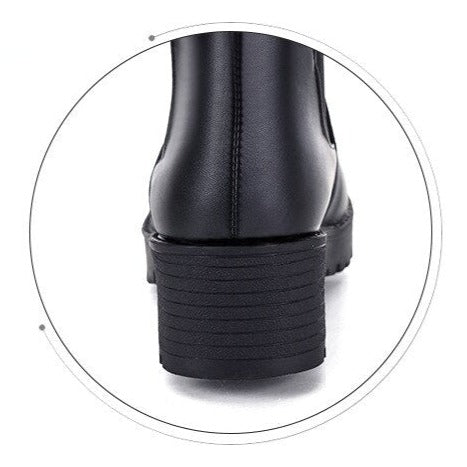 Bota Cano Baixo de Couro - Luxury