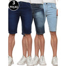 Kit 03 Bermudas Jeans Masculina Casual