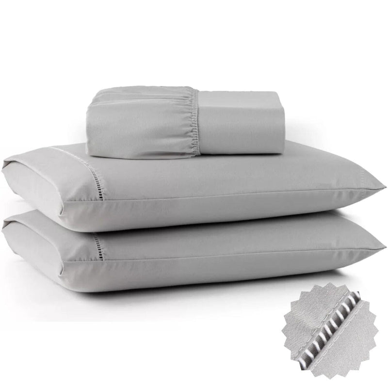 Jogo de Lençol Queen 3 Peças Percal 400 Fios Ponto Palito