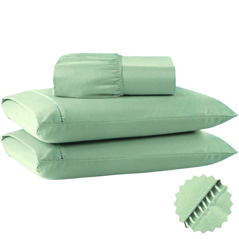 Jogo de Lençol Queen 3 Peças Percal 400 Fios Ponto Palito