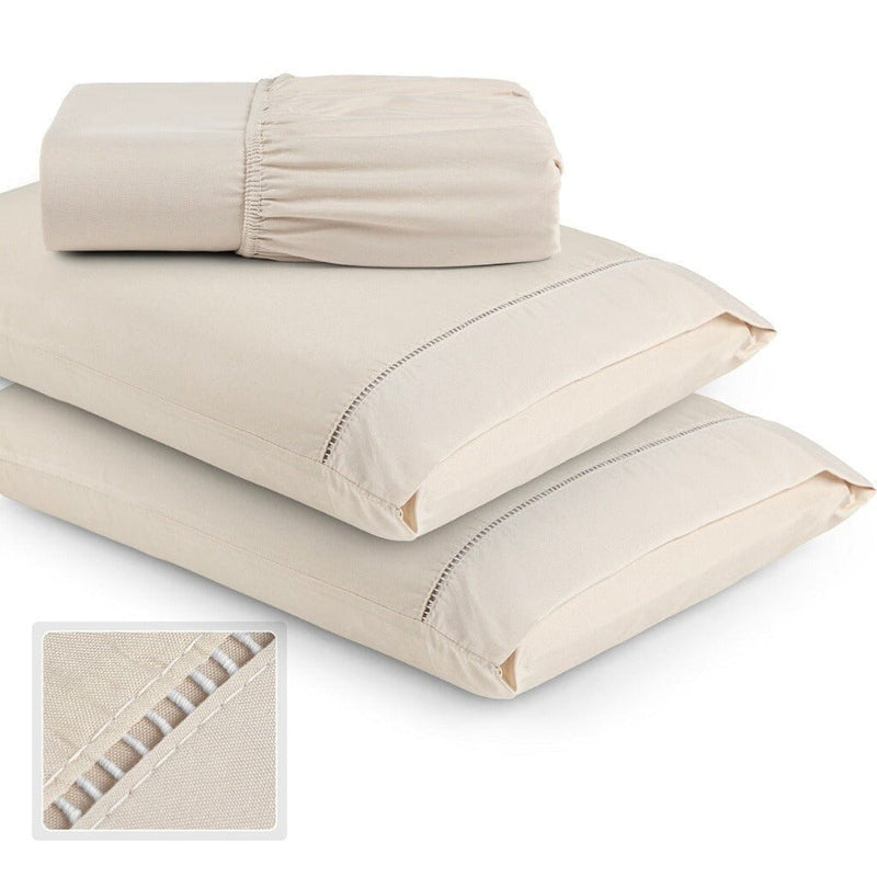 Jogo de Lençol Queen 3 Peças Percal 400 Fios Ponto Palito