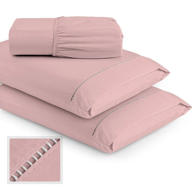 Jogo de Lençol Queen 3 Peças Percal 400 Fios Ponto Palito