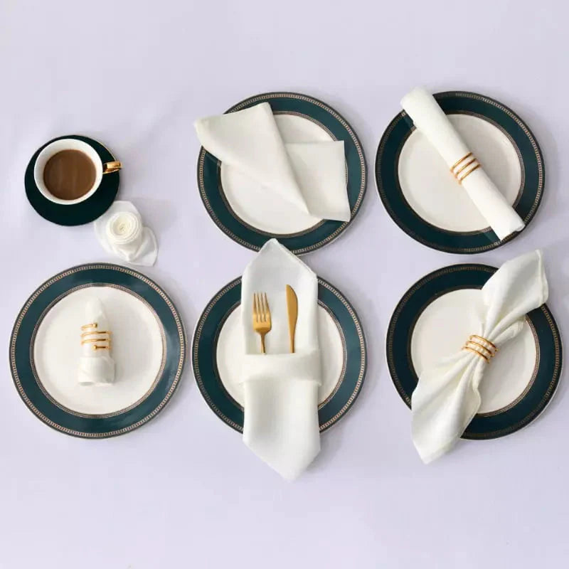 Jogo Guardanapos de Tecido Mesa Posta Cetim 12 peças