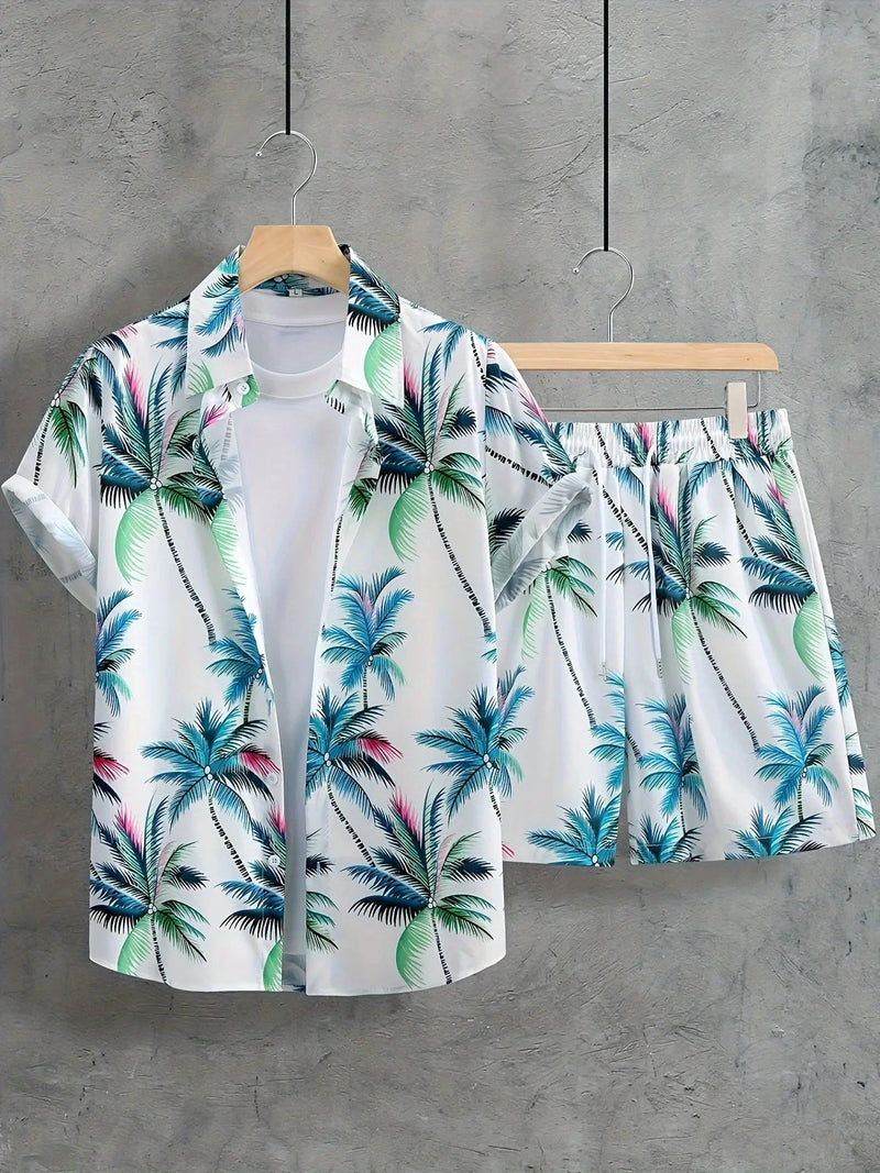 Kit Praia Bonanza Camisa + Bermuda Masculina