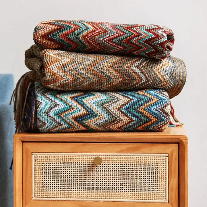Manta para Sofá Boho com Borla Nômade