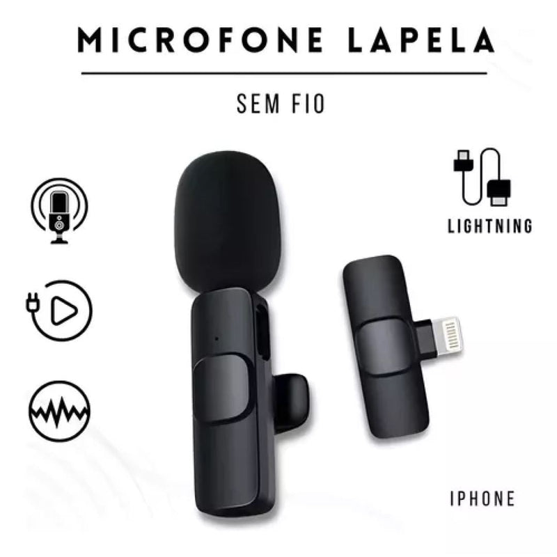 Microfone de lapela sem fio Sonus Pro [PAGUE 1 E LEVE 2]