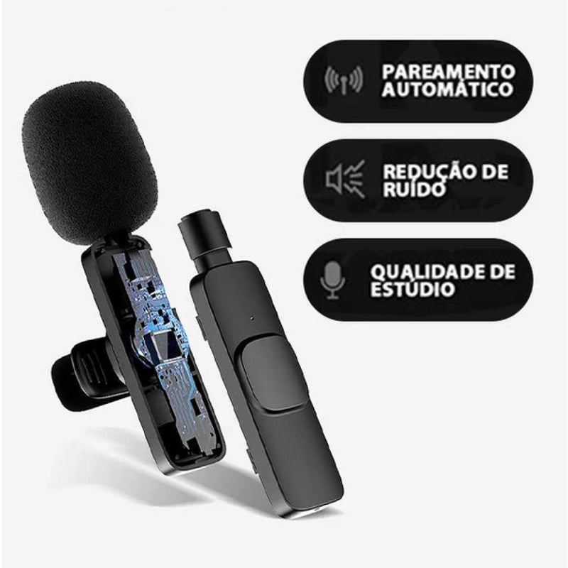 Microfone de lapela sem fio Sonus Pro [PAGUE 1 E LEVE 2]