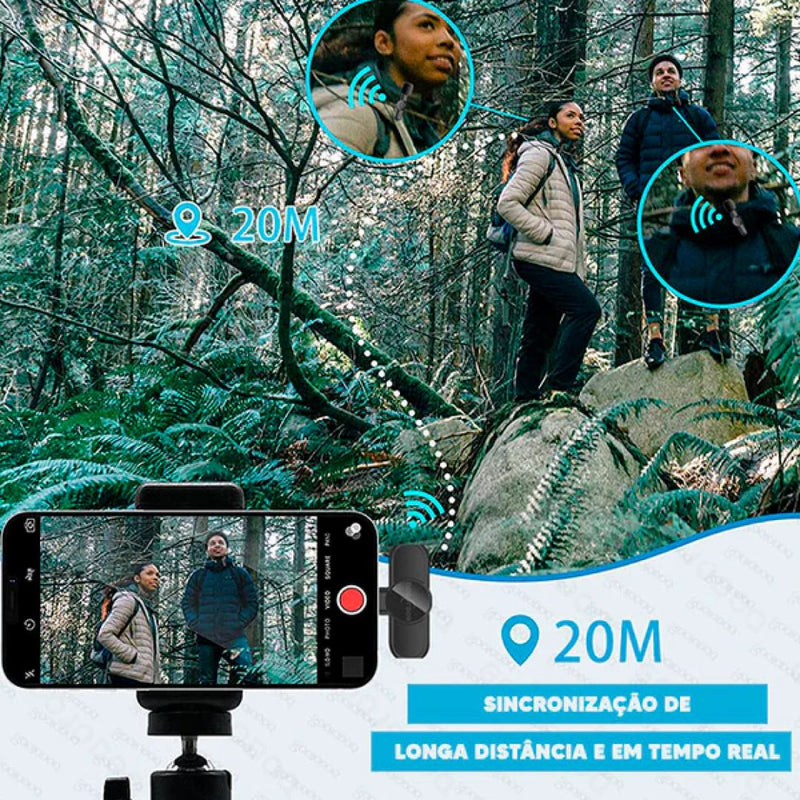 Microfone de lapela sem fio Sonus Pro [PAGUE 1 E LEVE 2]