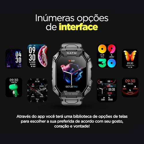 LIGE New Smart Watch for Men Bluetooth Full Touch Screen 5ATM Waterproof