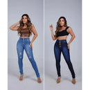 Kit 2 Pieces Women's Skinny High Waist Jeans With Lycra Empina Bumbum