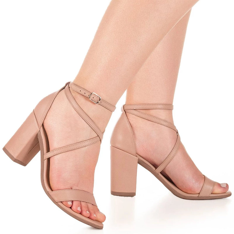 GiGiL Women's Sandal High Thick Heels Classic Social Party Comfortable Current Fashion