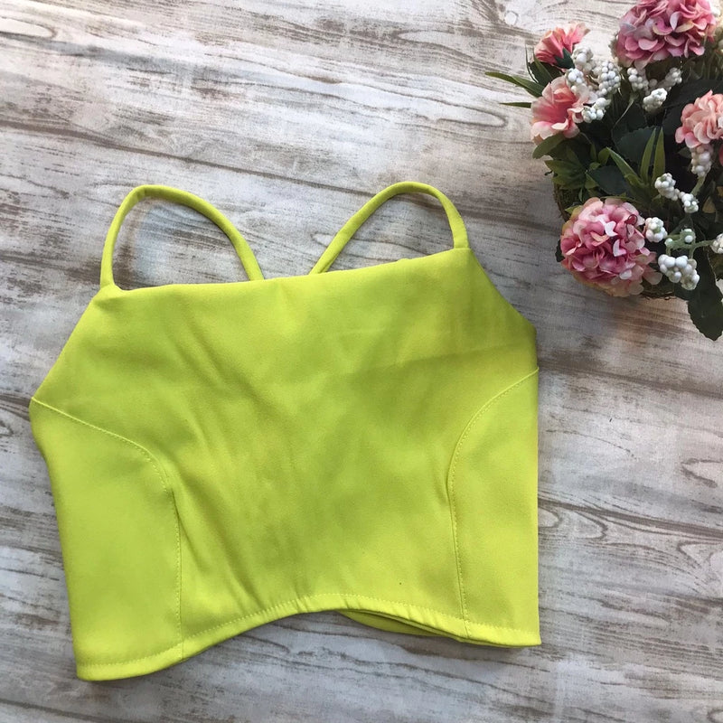 Cropped Gringa with detail in the middle and ties at the back Fashion 2023 111
