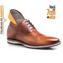 Sapato Couro Rafarillo Inglês Palmilha de Elevação Masculino