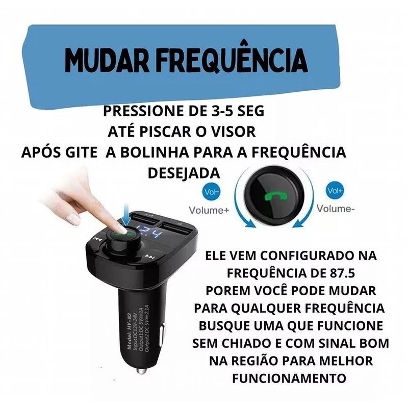 Car Bluetooth Adapter FM Transmitter - X8