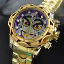 Relógio magnum de pulso Zeus venom Dourado hybrid Pesado Luxo + Caixa