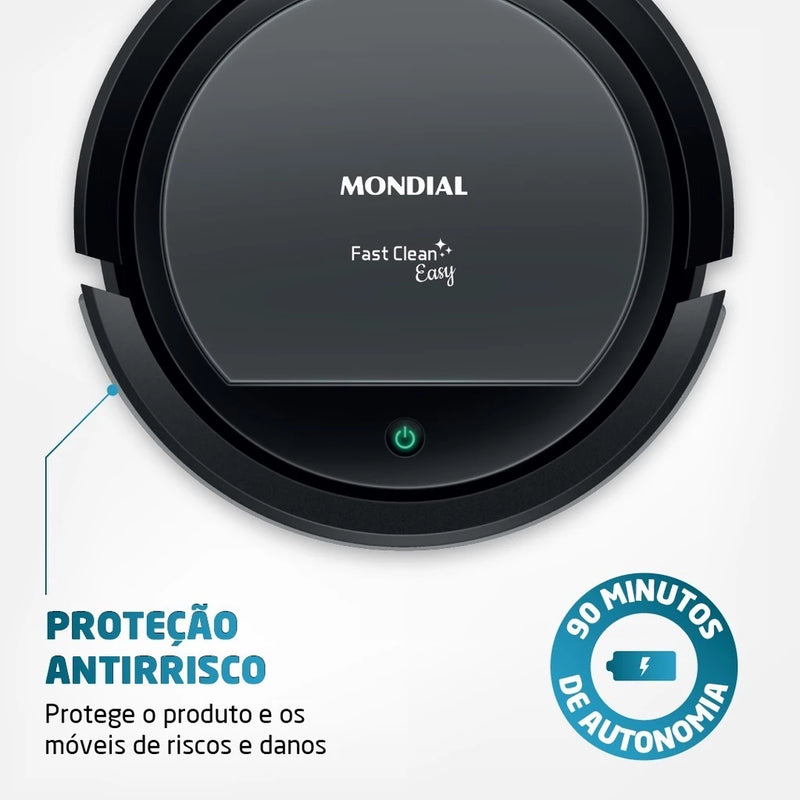 Mondial Rb08 Bivolt 30w Fast Clean Robot Vacuum Cleaner