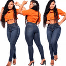 Calça Jeans Feminina com Lycra Cintura Alta Empina Bumbum