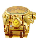 Relógio magnum de pulso Zeus venom Dourado hybrid Pesado Luxo + Caixa