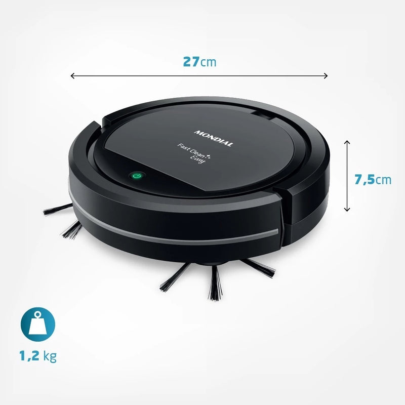 Mondial Rb08 Bivolt 30w Fast Clean Robot Vacuum Cleaner