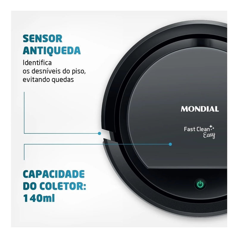 Mondial Rb08 Bivolt 30w Fast Clean Robot Vacuum Cleaner