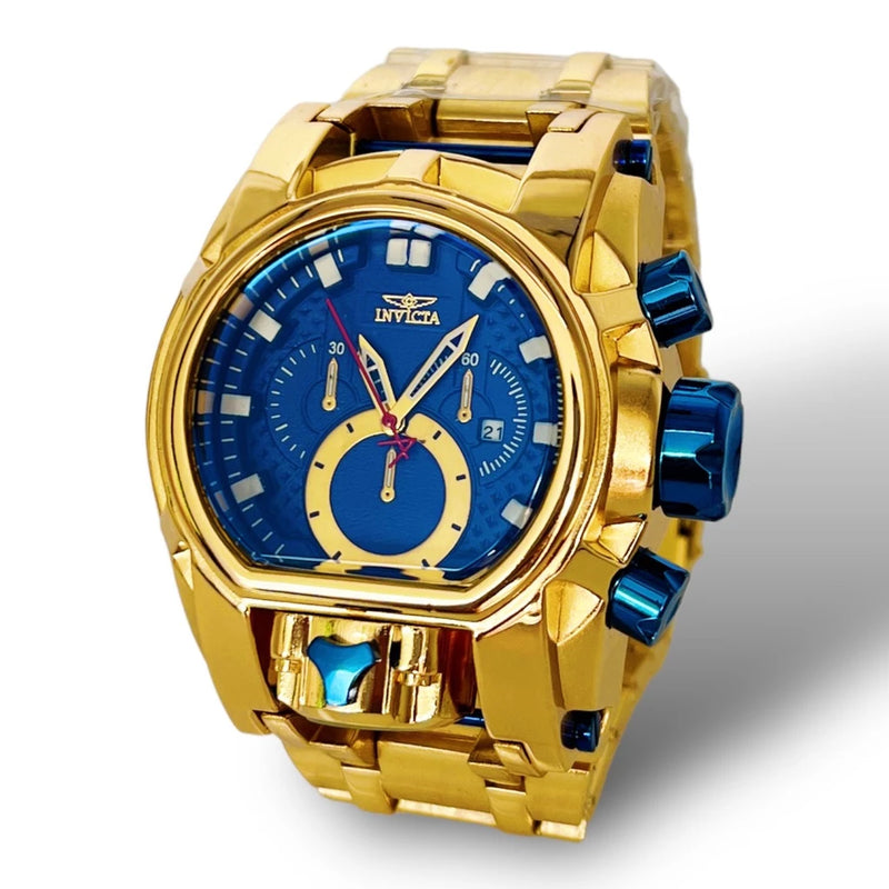 Relógio magnum de pulso Zeus venom Dourado hybrid Pesado Luxo + Caixa