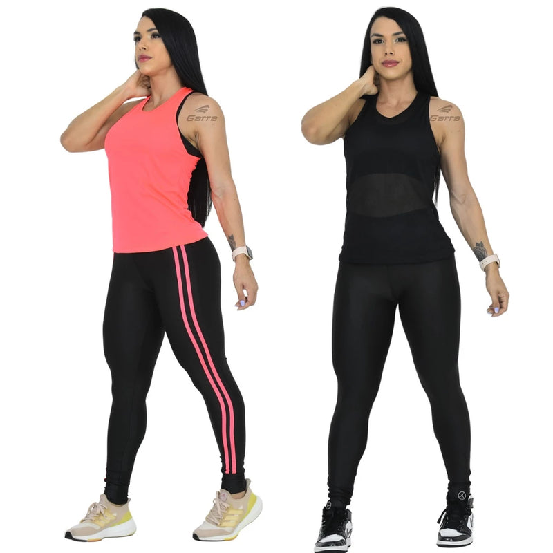 Kit 2 Premium Fitness Women's Dry Fit Tank Top for Training and Gym Garra Sport