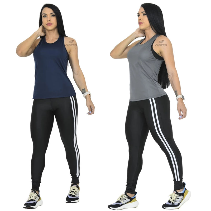 Kit 2 Premium Fitness Women's Dry Fit Tank Top for Training and Gym Garra Sport