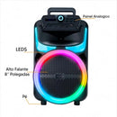 Speaker with Bluetooth and Led Pulse Burst 250W Multilaser