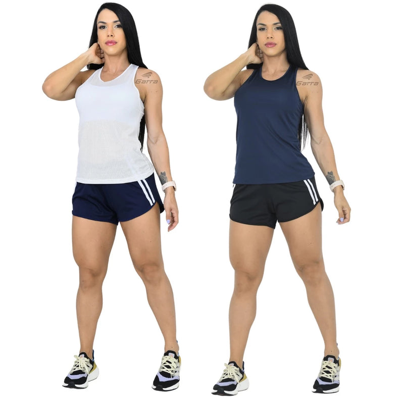 Kit 2 Premium Fitness Women's Dry Fit Tank Top for Training and Gym Garra Sport
