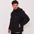 Jaqueta Sarja Masculina Dupla Face com Capuz – Casual | Impermeável | Corta Vento | Inverno