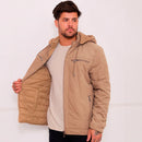 Jaqueta Sarja Masculina Dupla Face com Capuz – Casual | Impermeável | Corta Vento | Inverno