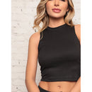 Blusa Feminina Regata Canelada Feminina Gola Alta