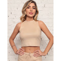 Blusa Feminina Regata Canelada Feminina Gola Alta