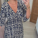 Vestido Longo Floral com Decote V + [Brinde exclusivo]