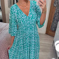 Vestido Longo Floral com Decote V + [Brinde exclusivo]