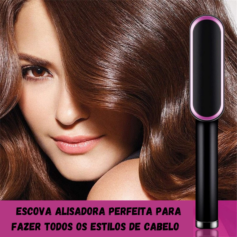5 in 1 Straightening Brush - Smooths, Dry, Hydrates, Models and Anti-Frizz