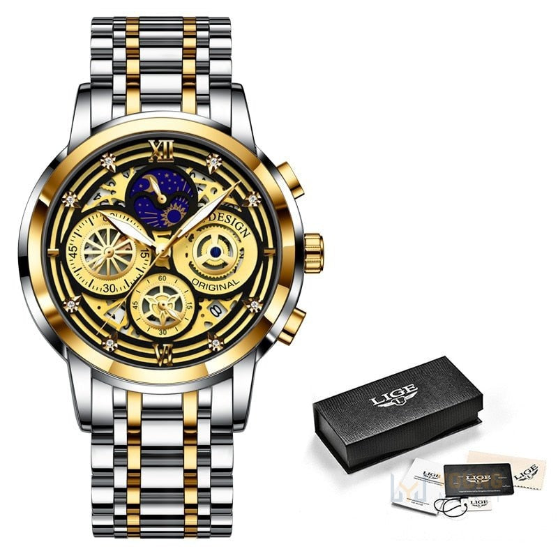 Relógio LIGE Masculino Original Luxo