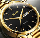 Relógio Masculino Dourado Olevs Automático Casual Original