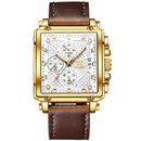 OLEVS Fine Gold Watch - Genuine Leather